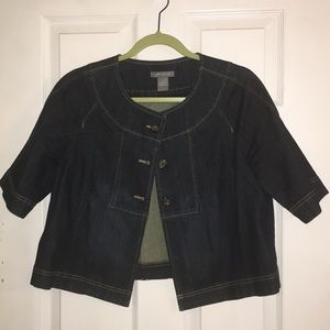 Ann Taylor Jean Cropped Jacket. Size M